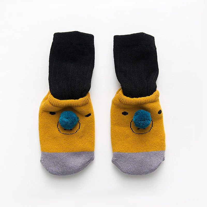 Lovely Bear Baby Socks Two-Piece Infant Boy Girl Anti Slip Winter Warm Cotton Blended Elastic Comfortable Ins Style | Мать и ребенок