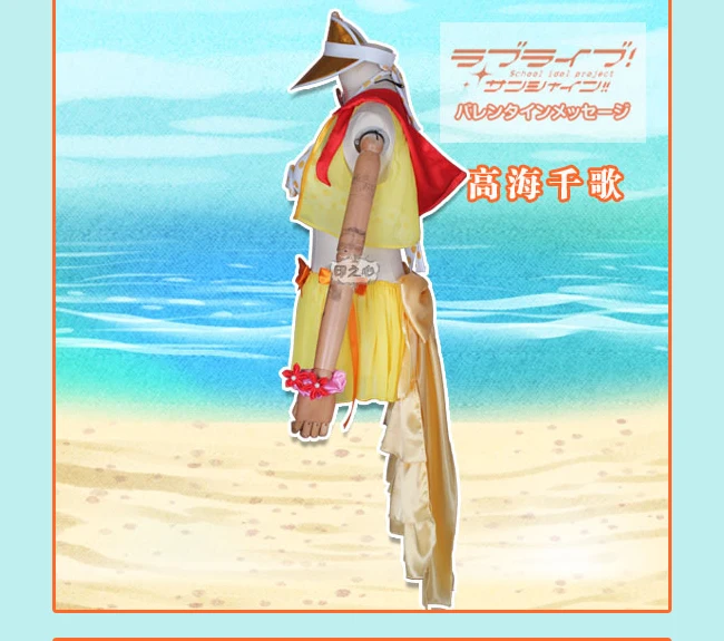Anime Cosplay 2019 Lovelive Sunshine Aqours Takami Chika Bikini SIC12 swimsuit swimwear Summer costume A |