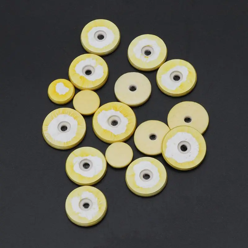 

Free shipping 16pcs Flute Leather Pad Music Woodwind Pads Repair Yellow Instrument Accessory