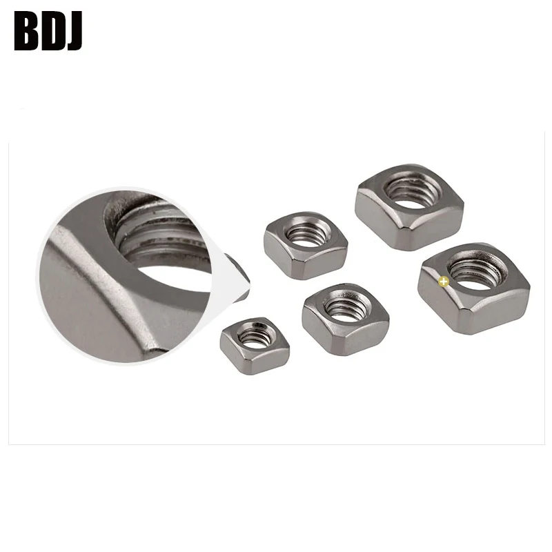 DIN557 GB39 M3 M4 M5 M6 M8 304 квадратные гайки из нержавеющей стали DIN562 3*5 4*2 4 4*6 9*3 5*8*3 8 6*10*4 8*13*6