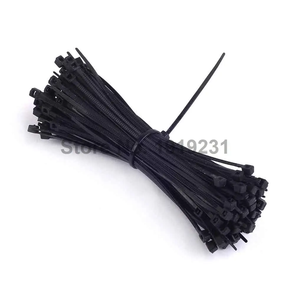 200PCS 3*100mm BLACK CABLE TIES 100mm x3mm ZIP TIE | Обустройство дома