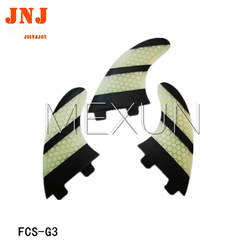 

FREE shipping fiberglass and honeycomb black line Surf table Thruster tri fin Set (3) FCS S G3 surfboard fins