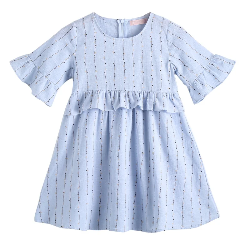 Summer girls Dress Baby Girls Clothes Fashion Floral Pattern Short Sleeve Kids Toddler Pageant Sundress | Детская одежда и обувь