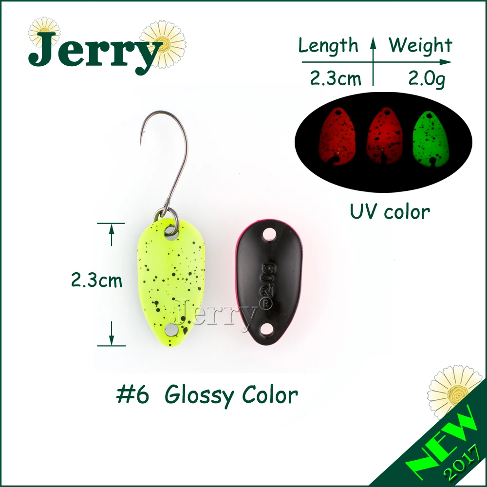 Jerry 1 шт. 2 г 3 5 4 рыболовная блесна наживка мини двухсторонняя живопись глянцевый