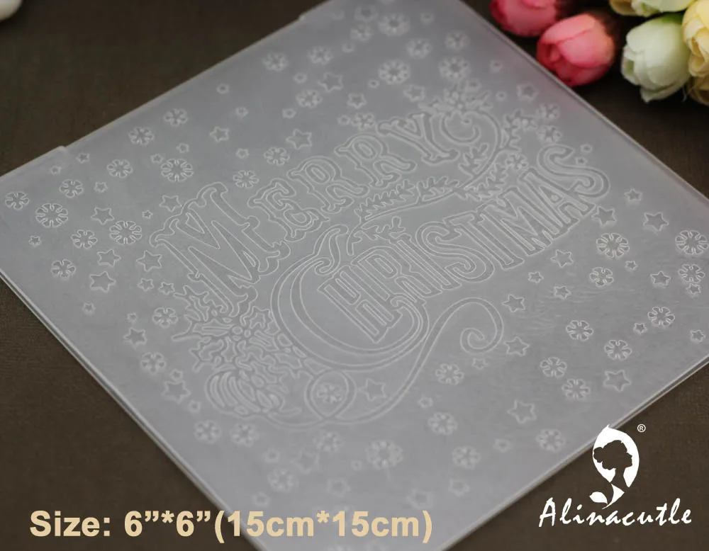 6 &quot* 6&quot пластиковая папка для тиснения Alinacraft с Рождеством Сделай Сам альбом