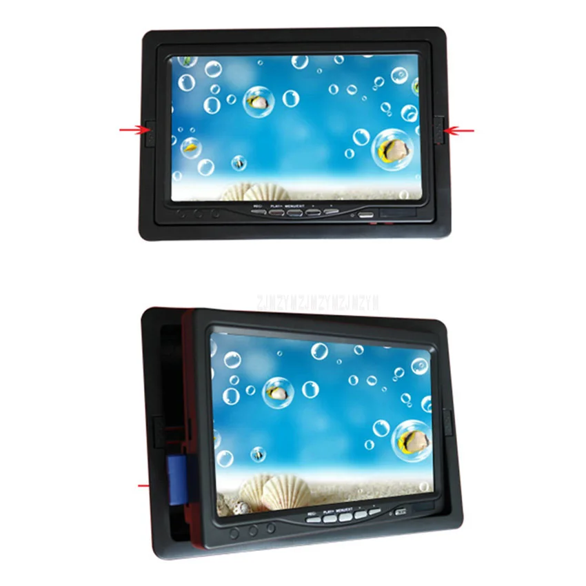 Pаспродажа Глубинный рыболокатор 15 м, подводная рыболовная камера, ЖК-дисплей 7 дюймов, HD широкоугольная камера, AntiSunshine Shielf, аккумулятор мА