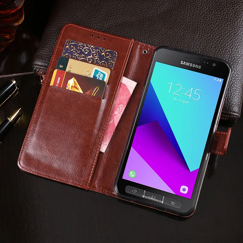 Роскошный кожаный флип-чехол для samsung Galaxy Xcover 4 чехол задняя крышка телефона G390F