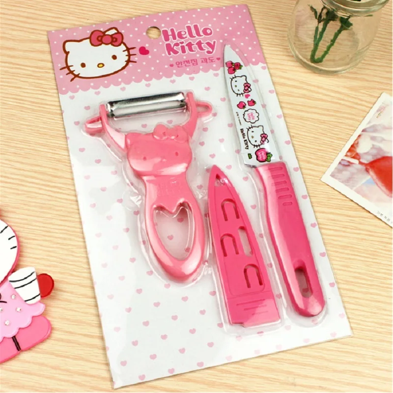 Кухня Инструменты для украшения розовый Кот Неко рисунок Hello kitty Овощечистка