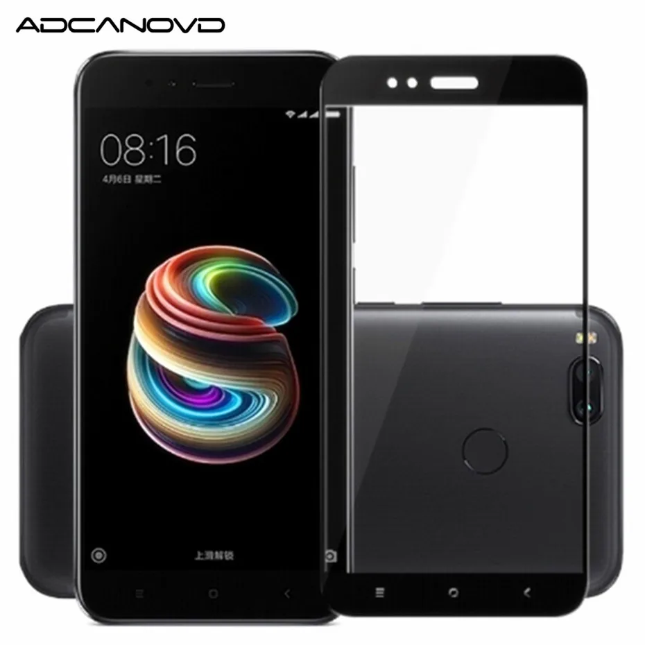 Защитное стекло 9h для xiaomi mi a1 полноэкранное закаленное xiomi 5x Mi защитное 5 дюйма