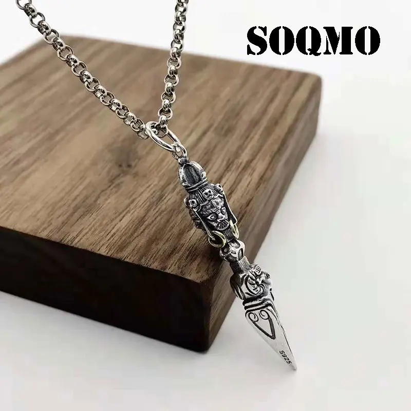Женская и Мужская подвеска SOQMO 100% реальная женская серебряная бижутерия буддизм