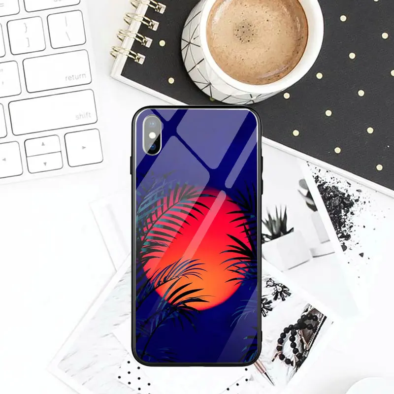 Летняя природа В Гавайском стиле с изображением пальм чехол для iPhone 7 8 6s плюс X XR XS