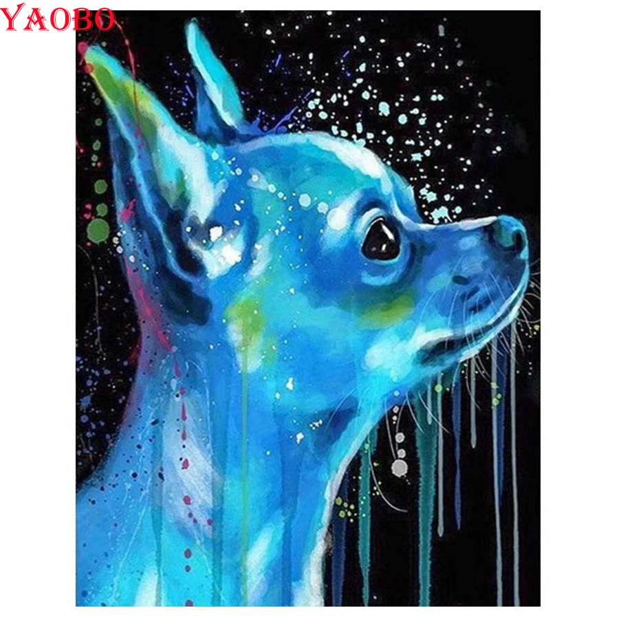 5d diy Алмазная картина Чихуахуа собака домашнее животное картина, Алмазная мозаика Стразы Вышивка полная квадратная/круглая дрель вышивка крестом