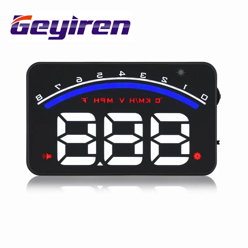 Geyiren M6 Универсальная автомобильная HUD odb2 Скорость ometer Head Up Дисплей лобовое стекло