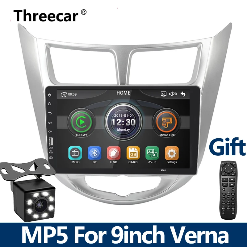 9 дюймов 2din автомобильный DVD радио плеер MP5 мультимедийный плеер для hyundai Verna Solaris 2010- mirrorlink iPhone Android Автомобильная камера