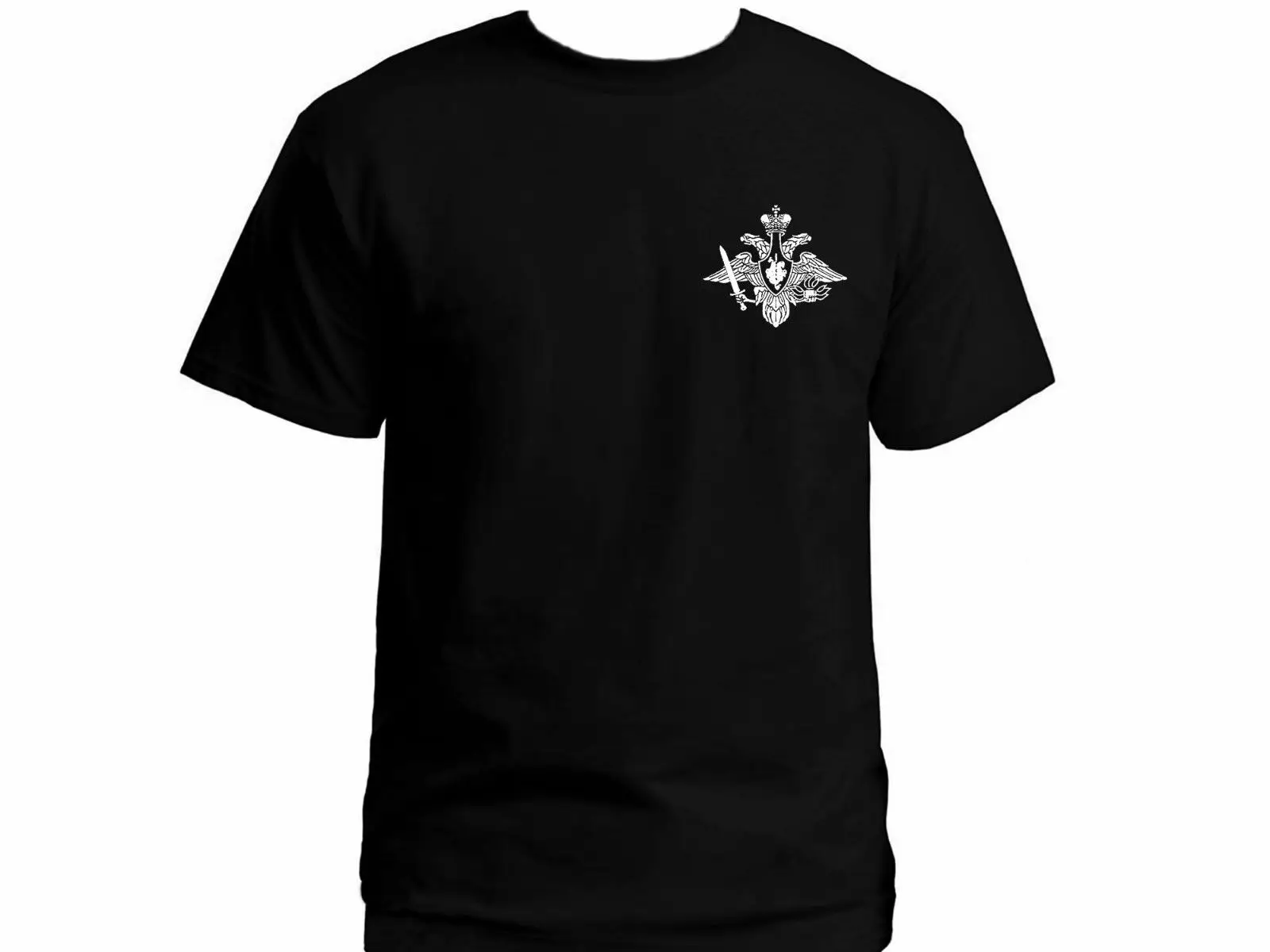 Russian army Foreign Intelligence agency GRU CIA black graphic t shirt US XXL | Мужская одежда