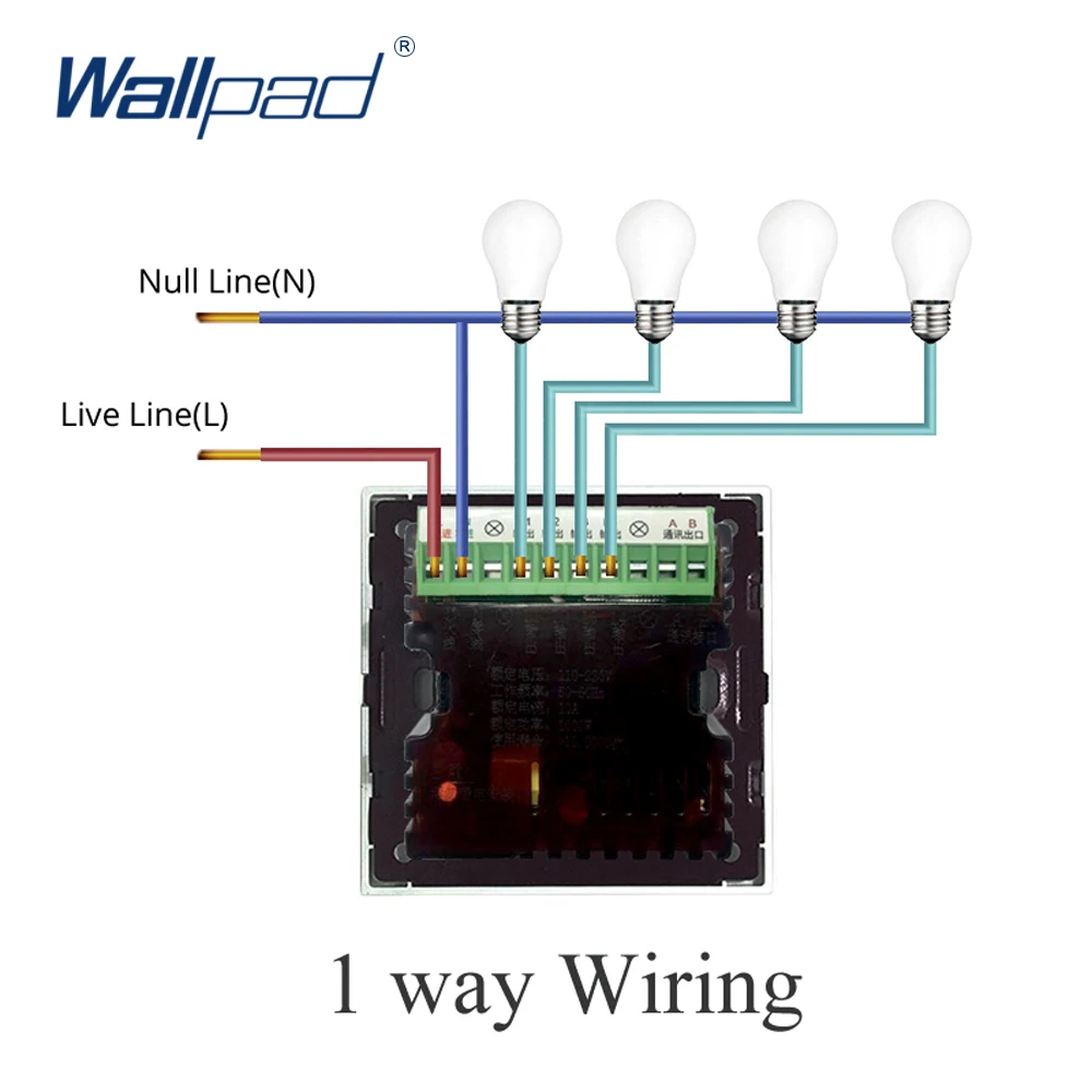 Настенный сенсорный переключатель Wallpad 3 клавиши 2 канала роскошная черная кнопка