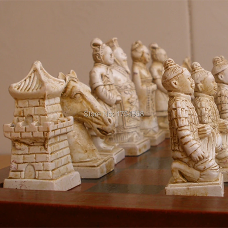 Китайский Шахматный набор (терракотовые воины) 32 шт.-большой размер (только