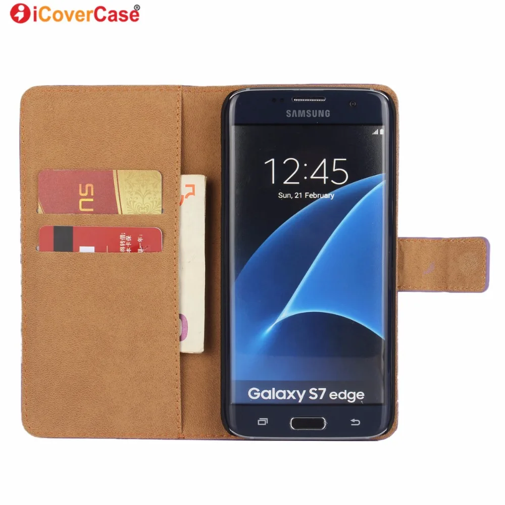 Кожаный чехол бумажник для Samsung Galaxy S9 S7 S6 S8 Plus + S5 S4 S3 Mini Edge Plus|wallets for samsung|for samsung