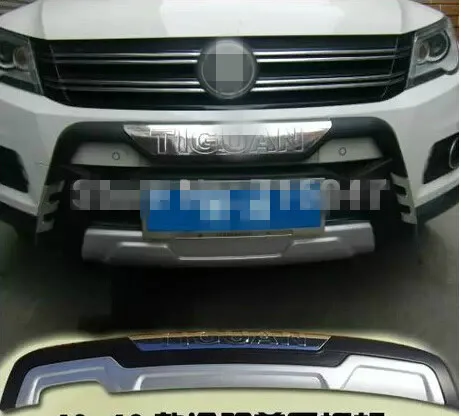 Подходит для Volkswagen Tiguan 2010-2012 Высокое качество ABS пластик хромированный передний и задний бампер защитное устройство