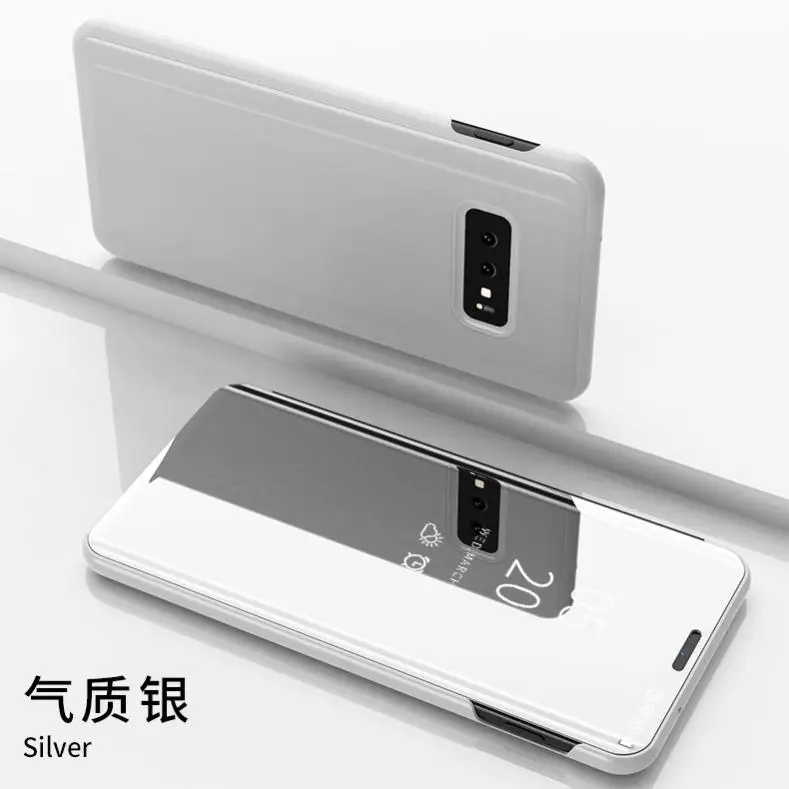 Для samsung Galaxy S10 S9 S8 Plus S10e S10Plus чехол тонкий модный зеркальный чехол для макияжа с подставкой кожаный чехол для смартфона