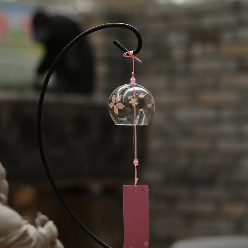 

Glass Wind Chime Bell Garden Ornament Indoor Window Hanging Decor Craft