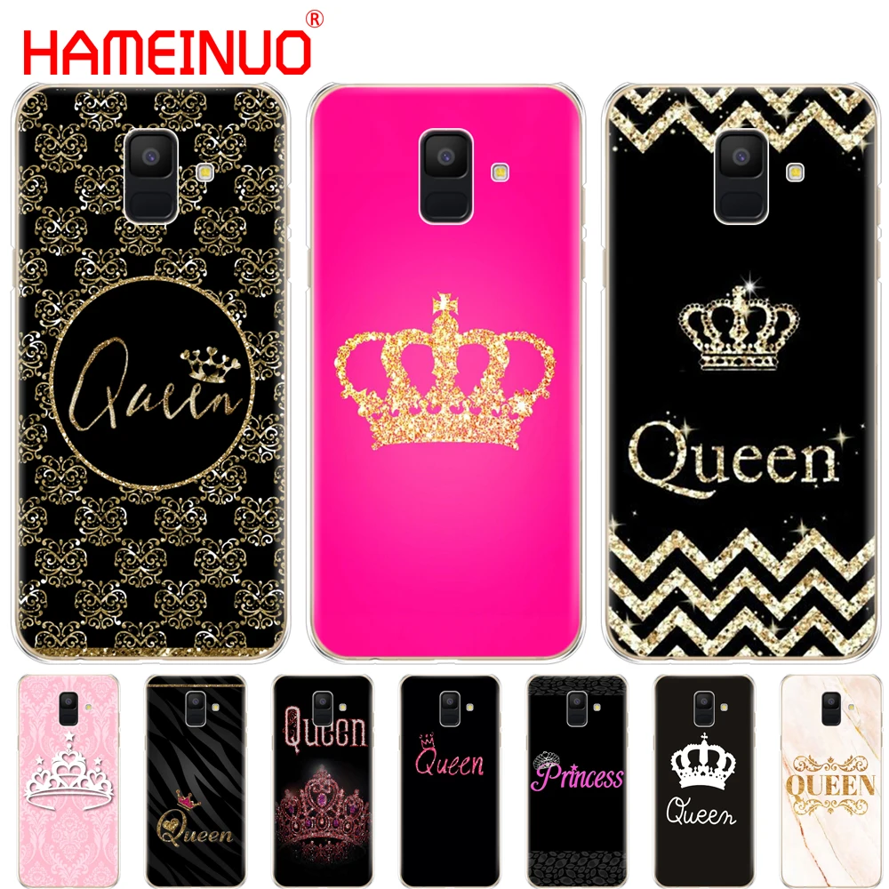 HAMEINUO король и королева Корона Coque крышка чехол для телефона Samsung Galaxy J4 J6 J8 A9 A7 2018 A6 A8