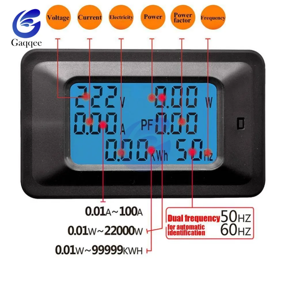 AC 5KW 85V ~ 250V 220V Цифровой измеритель напряжения индикатор энергии вольтметр