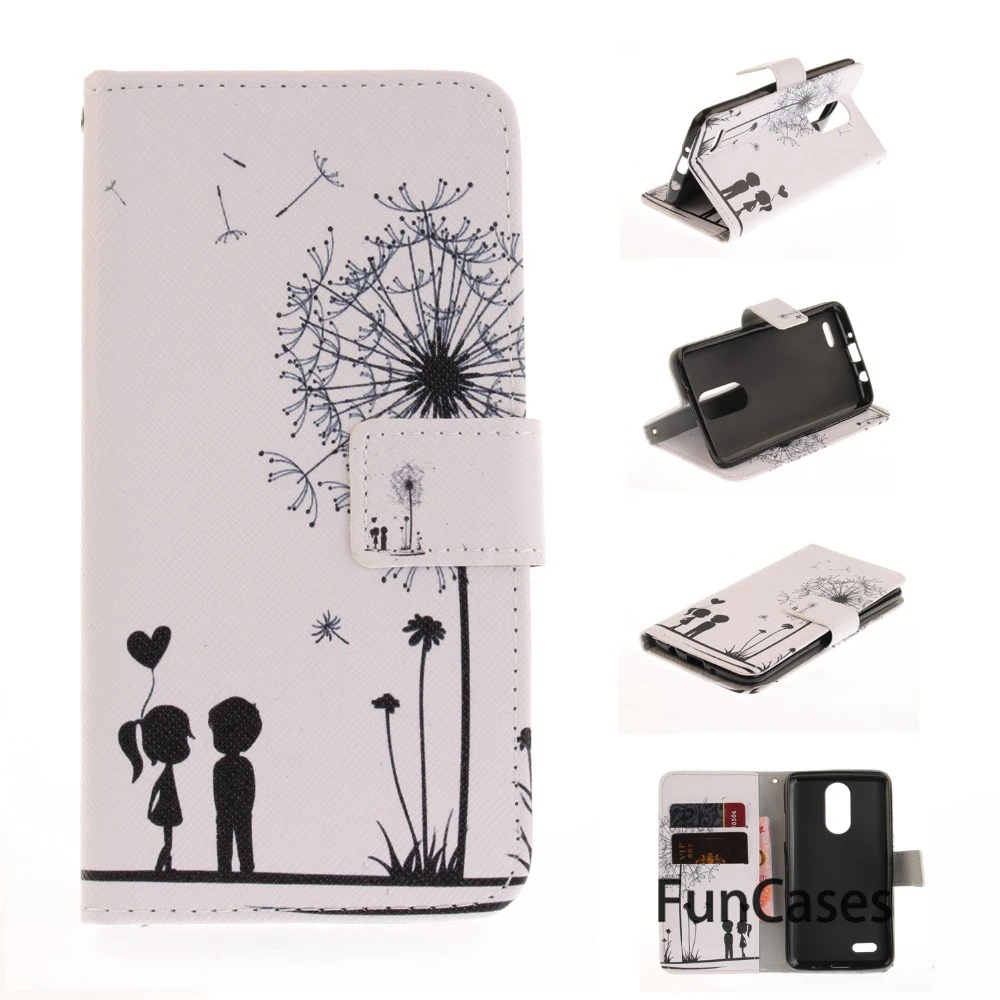 Флип чехол для fundas LG K8 2017 5 дюймов + держатель карт espelhada carcasa cas coque fourre|Бамперы| |