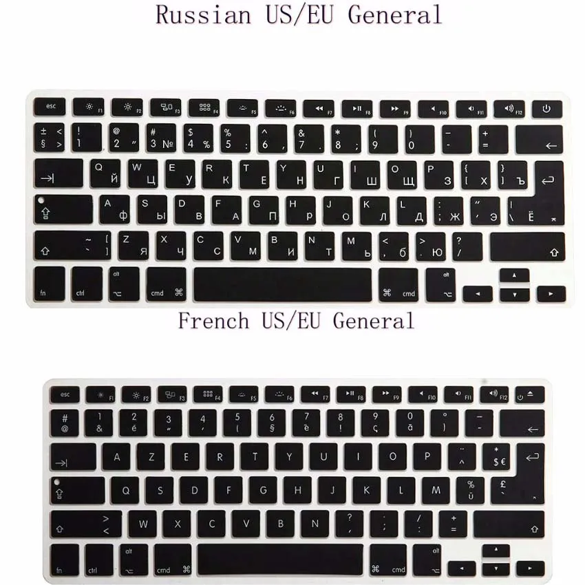 Чехол для клавиатуры 5 шт. Обложка Apple MacBook Pro Air 13 Retina 15 Великобритания ЕС США общий