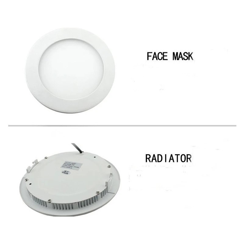 Ультра Яркая Тонкая Диммируемая 6Вт 9Вт 12Вт 15Вт / 18Вт 21Вт Светодиодная Встраиваемая Потолочная Сетчатая Подсветка / Тонкий Круглый Панельный Свет