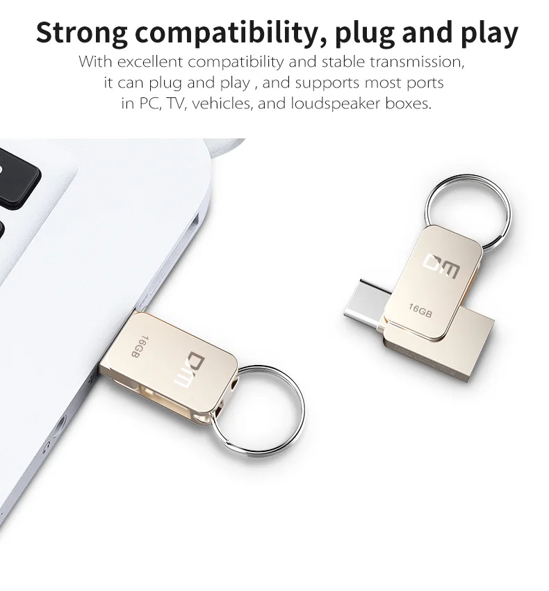 Флеш-накопитель USB DM PD059, 128 ГБ, OTG, металлический USB 3,0, 64 ГБ, флешка, 32 ГБ, Тип C, флеш-накопитель, Мини, 16 ГБ, флеш-накопитель, карта памяти