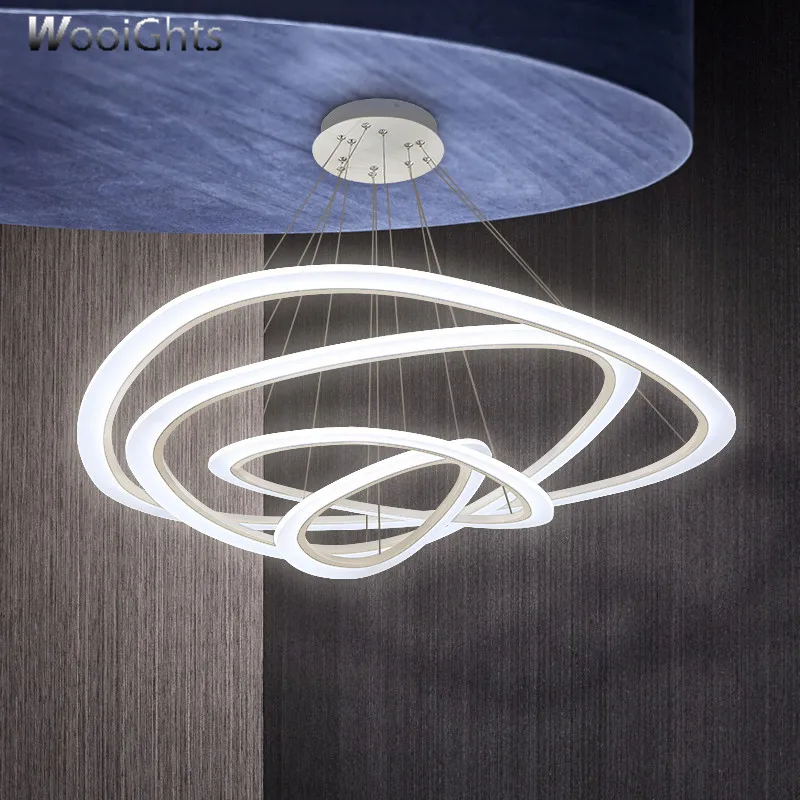 Wooights Circel Rings Modern led ceiling Chandelier lights for living room Dining Room White Dec AC85-265V Ceiling | Лампы и освещение