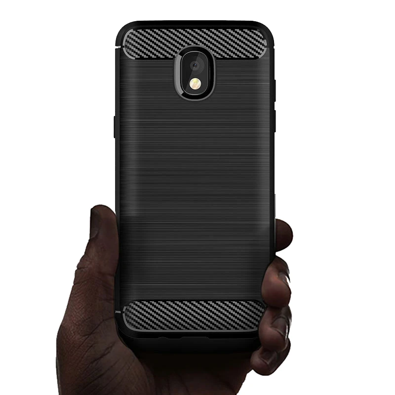 Мягкий силиконовый чехол из углеродного волокна для телефона SAMSUNG Galaxy J3