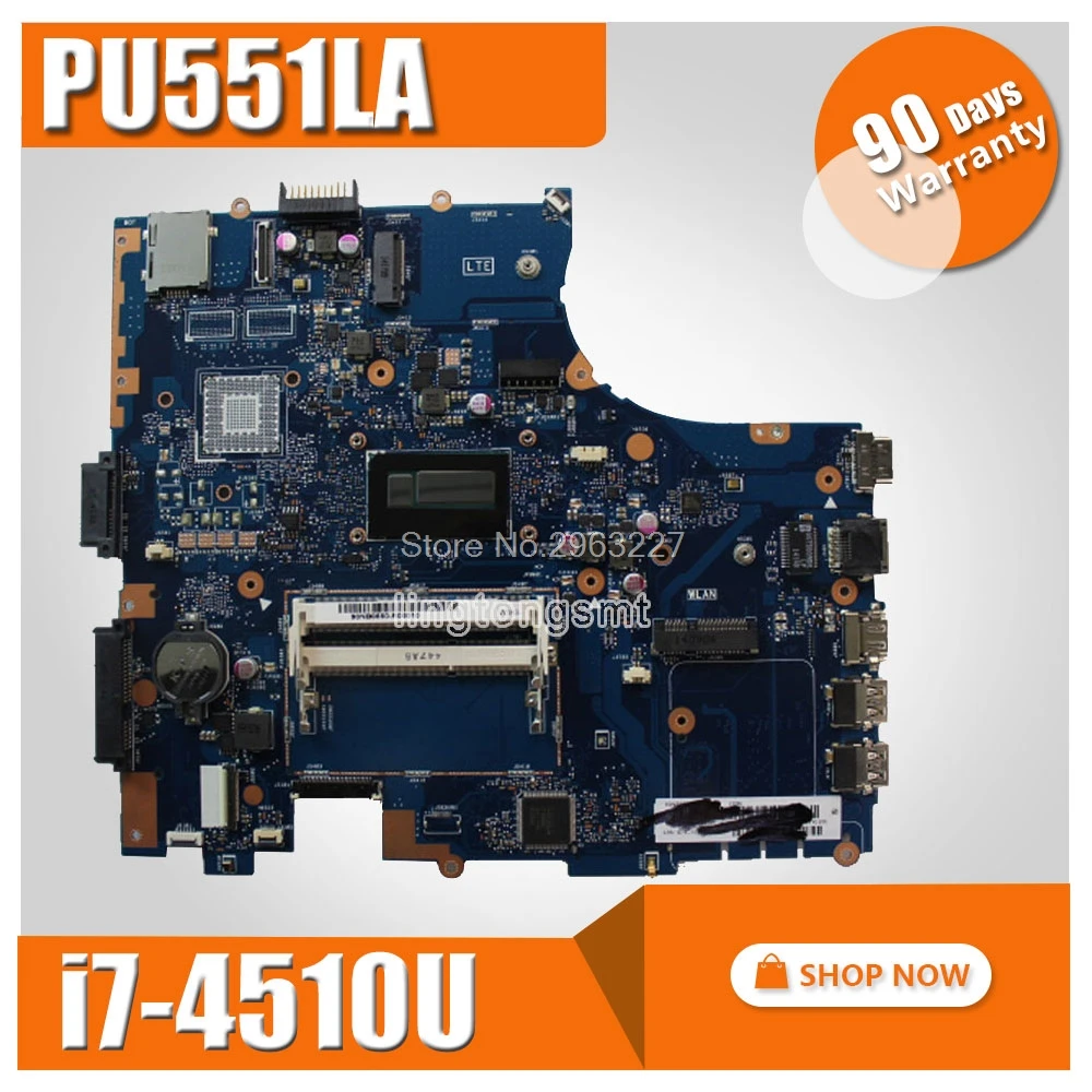 

Материнская плата для ноутбука PU551LA для For Asus PRO551L PU551L PU551LA PU551LA rev 2,0 i7-4510U материнская плата 100% протестированная материнская плата