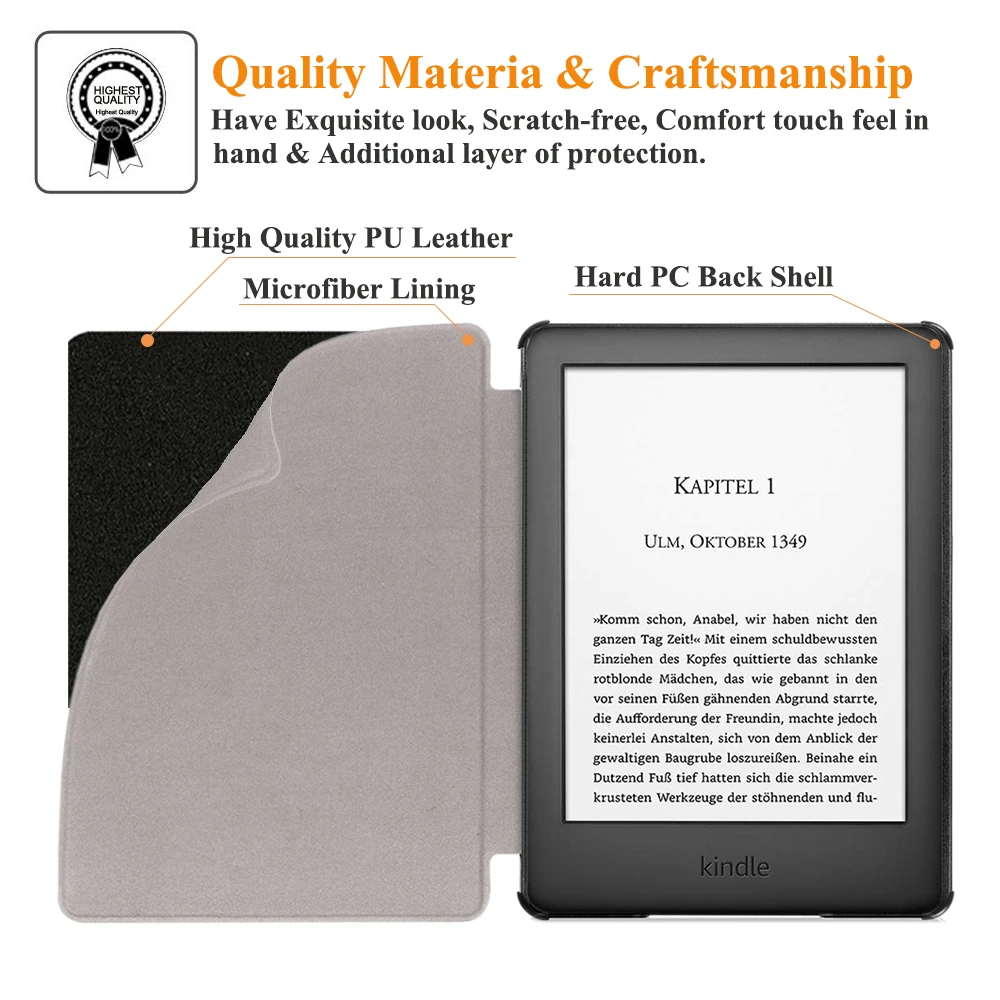 Магнитный смарт-чехол для Amazon, Kindle 10-го поколения, релиз SlimShell для Kindle, чехол с умным пробуждением и сном