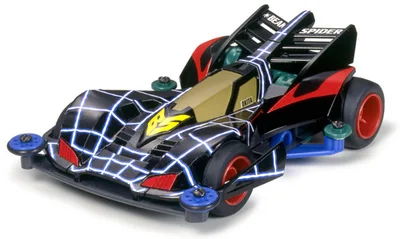 Оригинальная модель гонщика Tamiya Mini 4WD четыре колеса черный паук Кинг гоночный