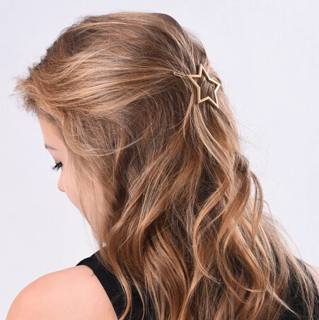 Timlee H117 с принтом сердечка и дизайном в виде прозрачных звездочек заколки для