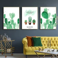 poster nordic landscape green plant printing canvas painting wall pictures for living room decoration maison paintings unframed