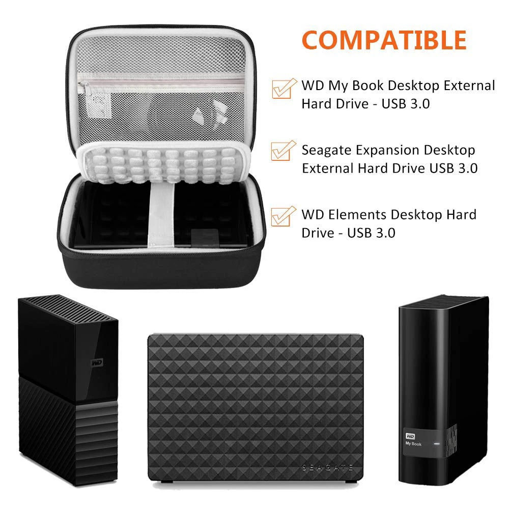 Чехол для Seagate expanding Western Digital WD My Book/ Elements внешний жесткий диск настольного