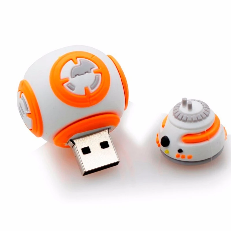 Робот BB-8 Звездные войны The Force Awakens Memory Stick USB флэш-накопитель 64 ГБ 32 ГБ 16 ГБ 8 ГБ карта памяти Ручка привод робот U диск