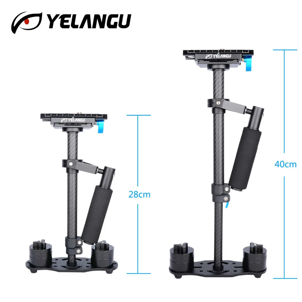 YELANGU S40T ручной 40 см карбоновый стабилизатор для видеокамеры Steadicam Steadycam Canon Nikon GoPro