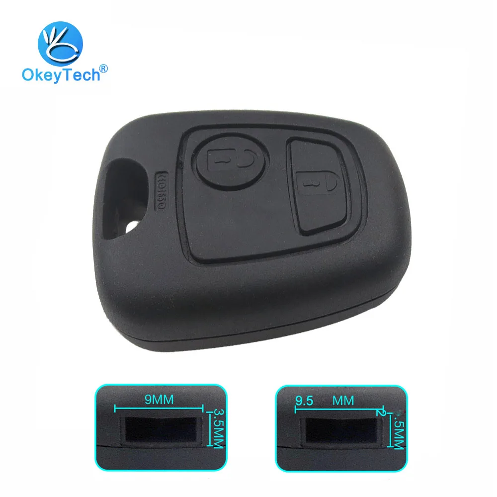 Чехол OkeyTech для Peugeot 107 206 207 306 307 406 407 Citroen C1 C4 100% высокое качество с 2 кнопками и