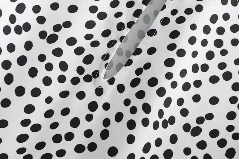 Flabbit женское милое повседневное Свободное длинное платье в горошек с круглым