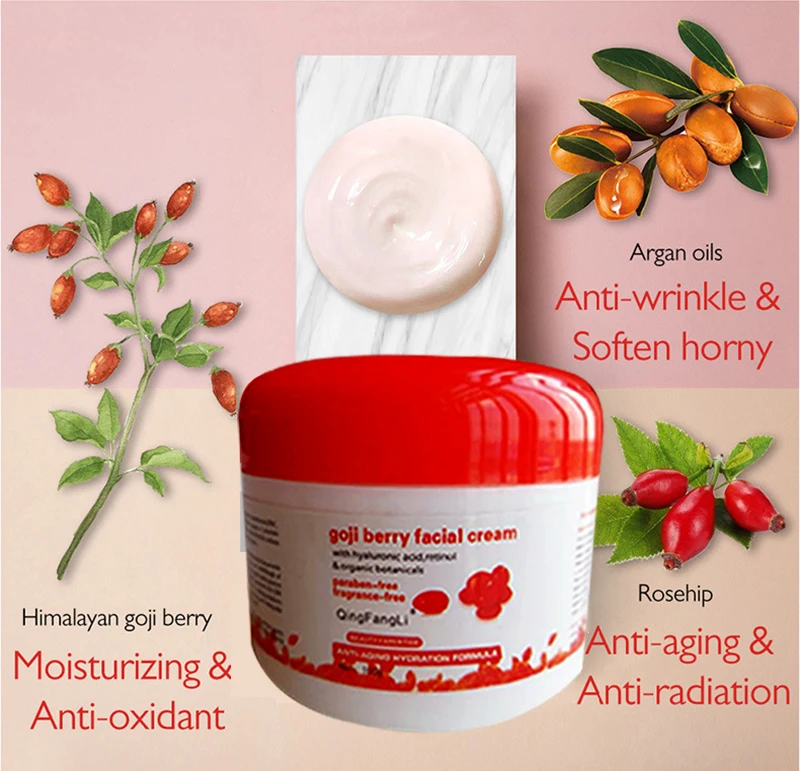 QingFangLi крем с экстрактом Годжи Wolfberry ночной крем для лица против морщин крем для лица подтягивающий ягоды годжи Youth Luminesce