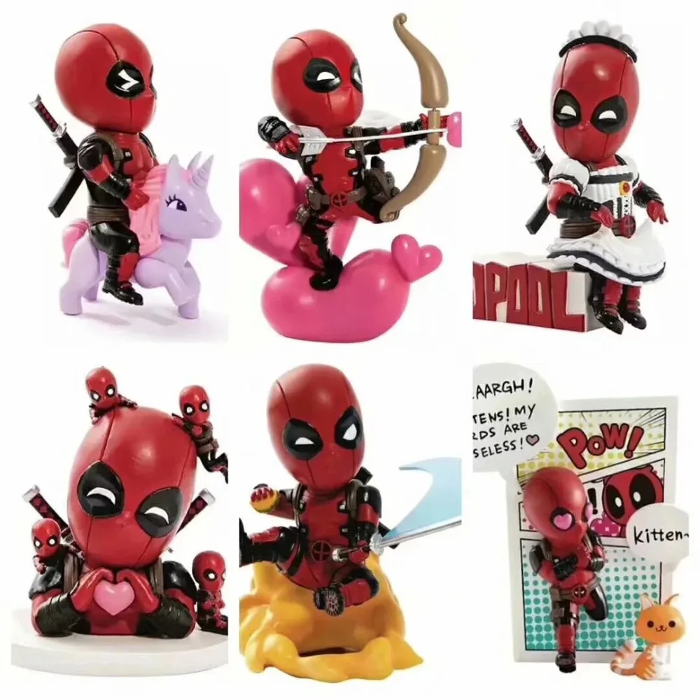 Фигурки Marvel Deadpool популярные игрушки мини яйцо серии Attack MEA 003/MEA 006 ПВХ экшн фигурки