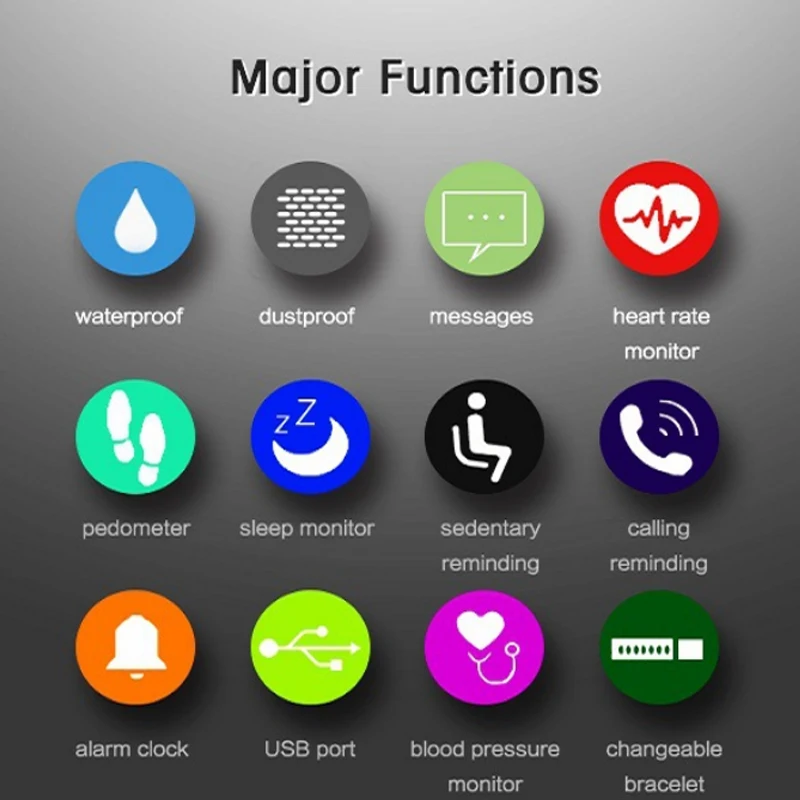 EAGOOD Непрерывный монитор сердечного ритма и сна Bluetooth Смарт Браслет