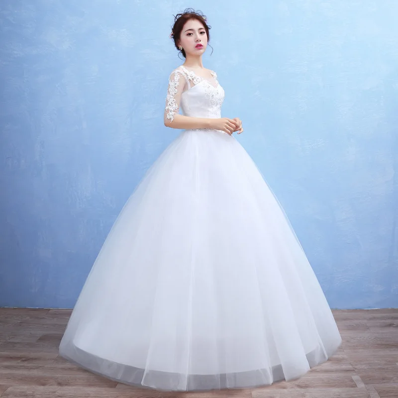 Красное свадебное платье 2019 с коротким рукавом Тюлевое Vestido De Noiva кружевное