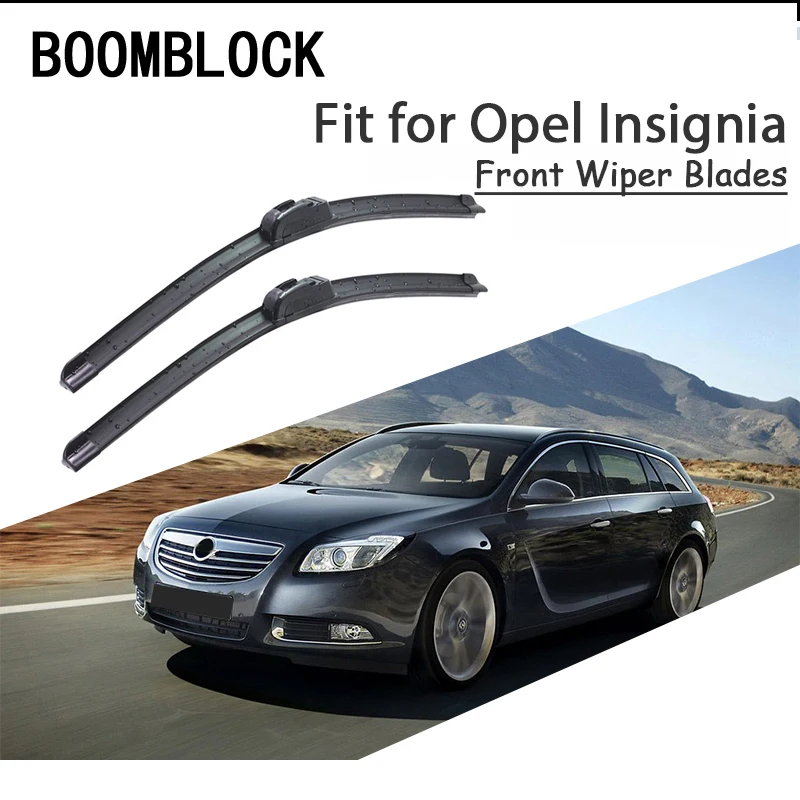 

BOOMBLOCK 2PCS High Quality Front Windshield Wiper Blades For Opel Insignia 1th I 2017 2016-2008 Accessories