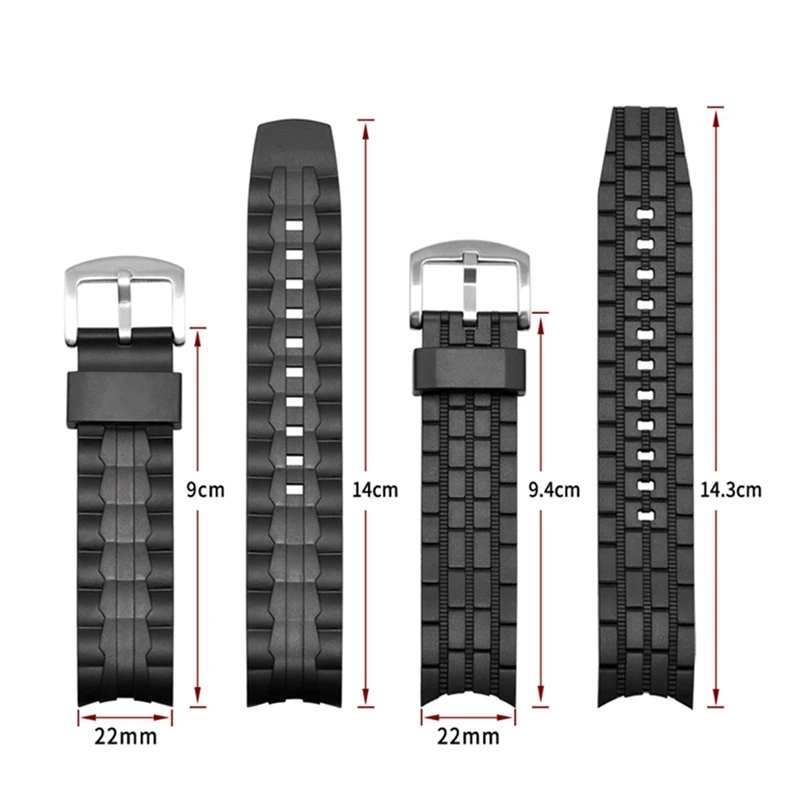 Watch Band Strap Pin Buckled PU Leather Wristwatch Bands Replacement Accessories For Casio Edifice Series EF-550/EF-523