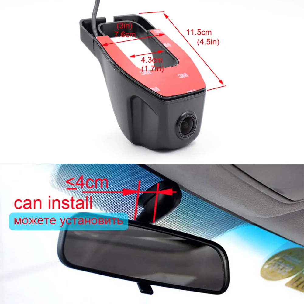 XCGaoon A4 Wifi 170 градусов Автомобильный видеорегистратор видеокамера 1080P ночная